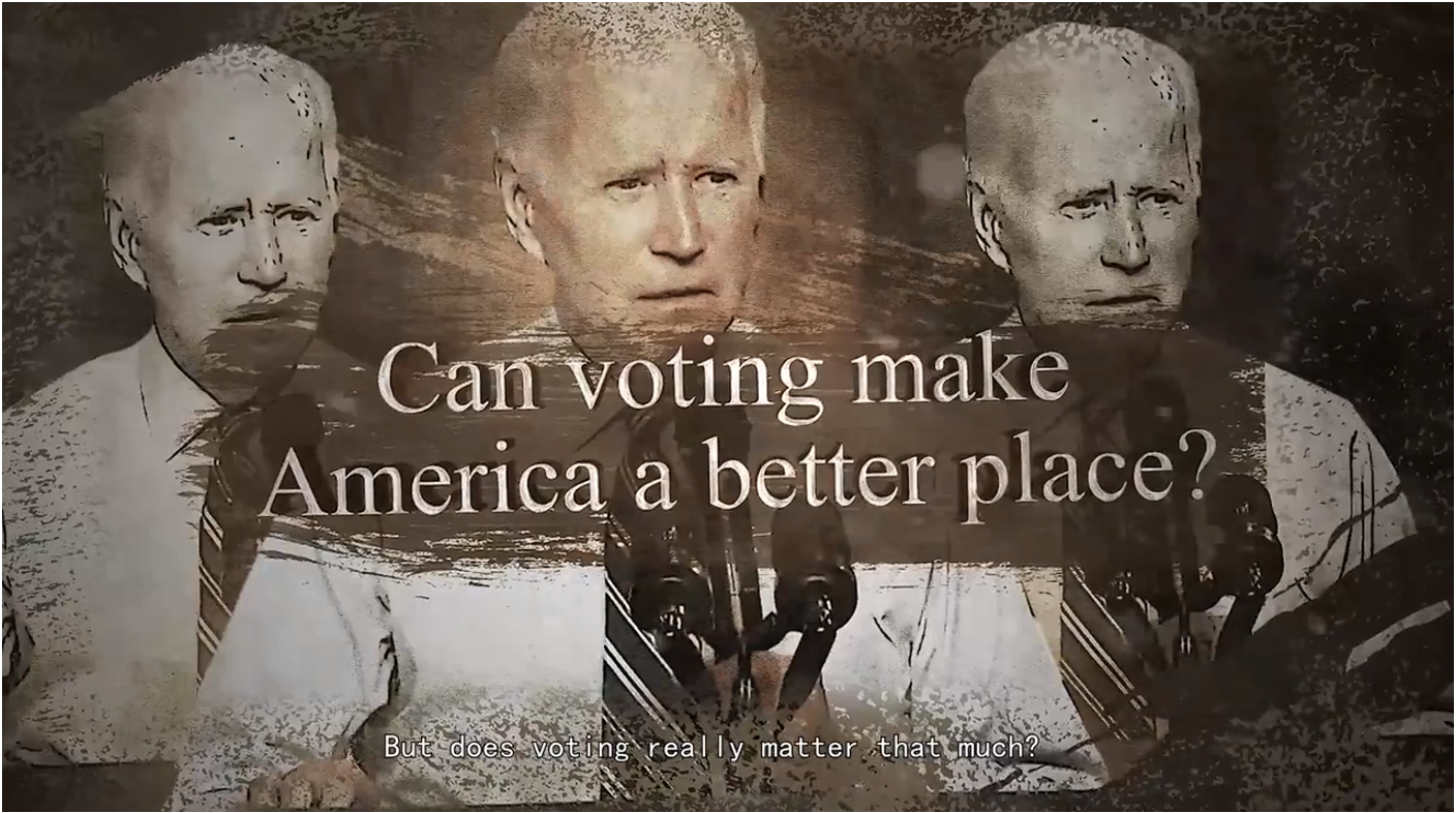 DRAGONBRIDGE video questioning the efficacy of voting in the U.S. midterm elections